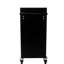 Chariot à outils noir à 4 roulettes, construction en acier robuste, glissières de tiroir silencieuses, 2 roues verrouillables et mobiles pour une utilisation pratique, grand chariot de rangement disponible sur roulettes, grande usure-108404597