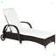 Chaise longue d'extérieur en osier à dossier réglable en rotin de polyéthylène à 5 niveaux avec dossier en osier-91185164-91185165