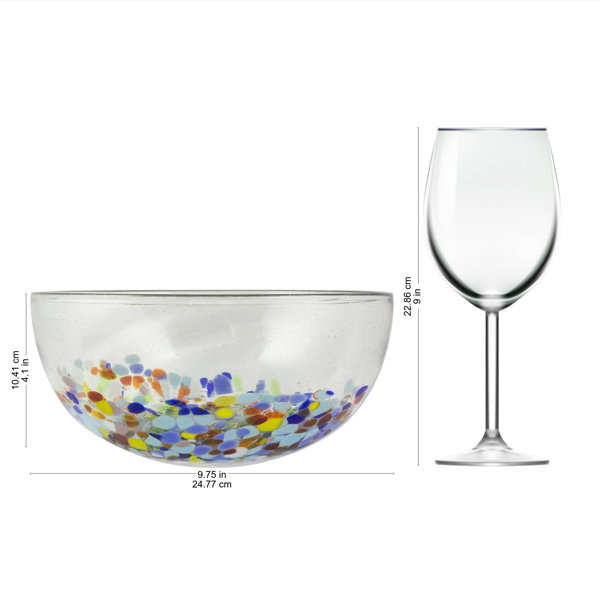 Highland Dunes Benevides Glass Salad Bowl