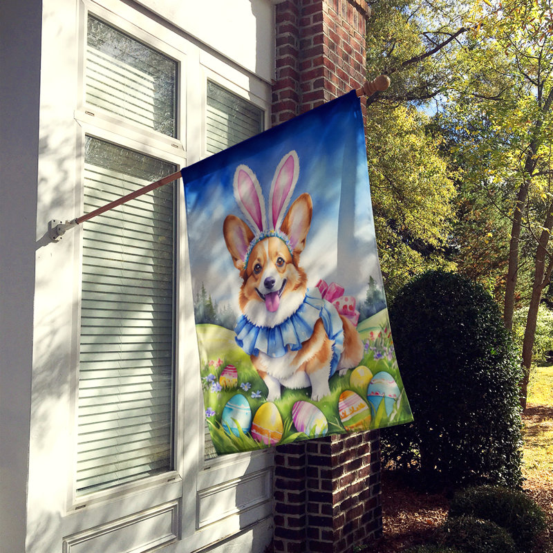 Easter Egg Hunt Double Sided 40'' H x 28'' W Polyester Easter House Flag