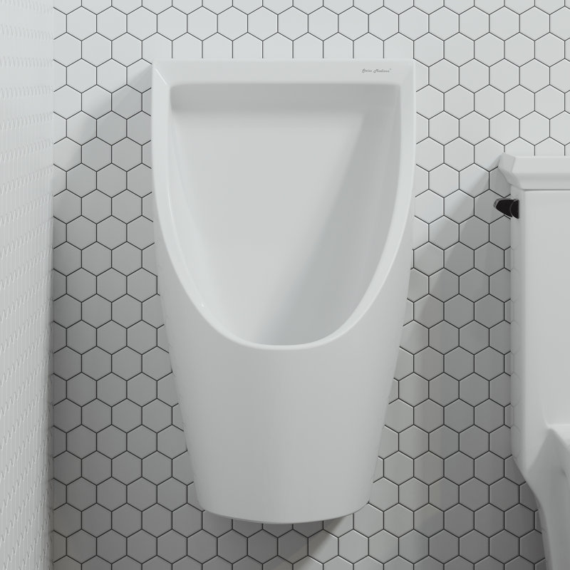 Voltaire White Vitreous China Waterless Urinal