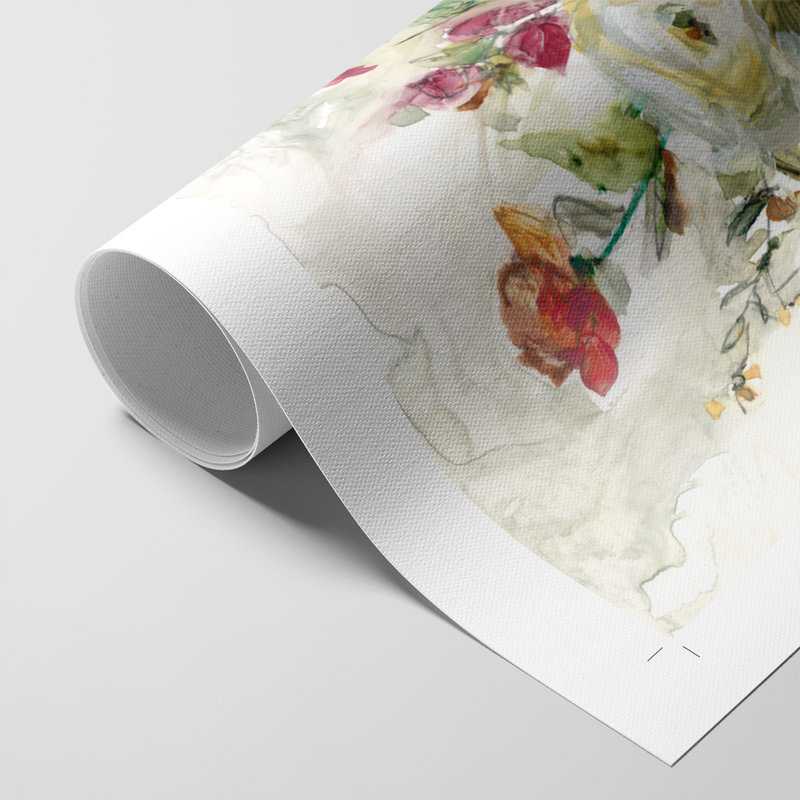 Bouquet contemporain - reproduction de toile seulement - NON-CADRE, H 60 po x l 40 po
