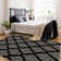 Glamour  Non-Slip Moroccan Trellis Area Rug For Living Room, Hallway Runner, Entryway Rug, Gray/Black