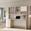 Bureau d'ordinateur 71 po avec huche, prise de courant et 3 tiroirs Adonia Adonia-798872097
