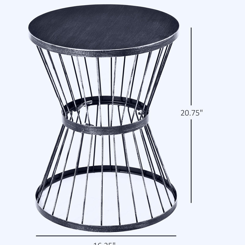 Table d'appoint en acier Outsunny