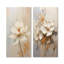 «Beige Simplicity In Petals - Flowers», ensemble de 2 reproductions d'art mural-102571328-102571331