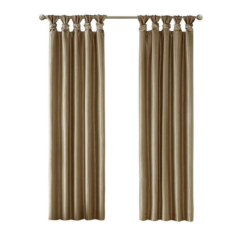 Twist Tab Total Blackout Window Curtain Panel 50X84" Blackout, 50.05" W x 84.05" L, White