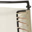Chaise d'appoint rembourrée en cuir blanc cassé
