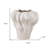 12" Cream Abstract Sculptural Ceramic Table Vase