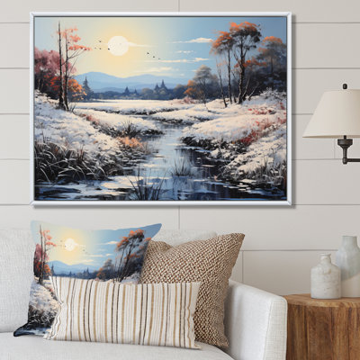 Winter Rivier Tranquility I, reproduction d'art sur toile