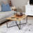 Industrial Coffee Table with Cross Leg Base