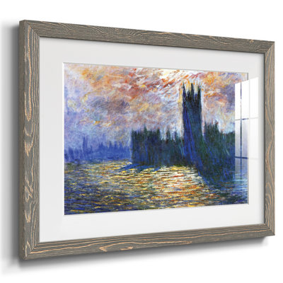 Maisons du Parlement, reflet de la Tamise, 1900 - reproduction d'un seul cadre