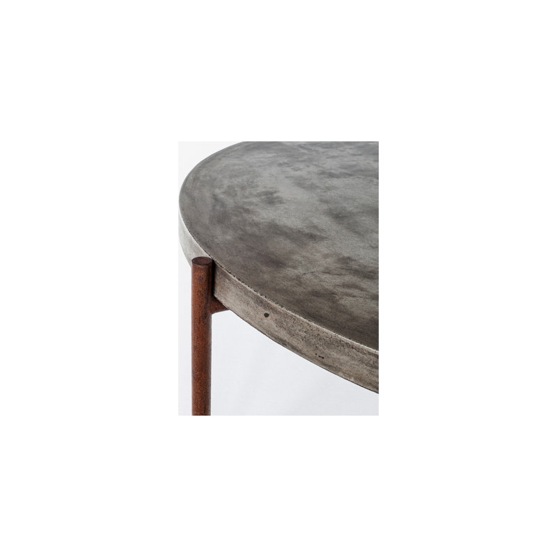 Ebbe 3 Legs Coffee Table, Dark Gray/Rusty