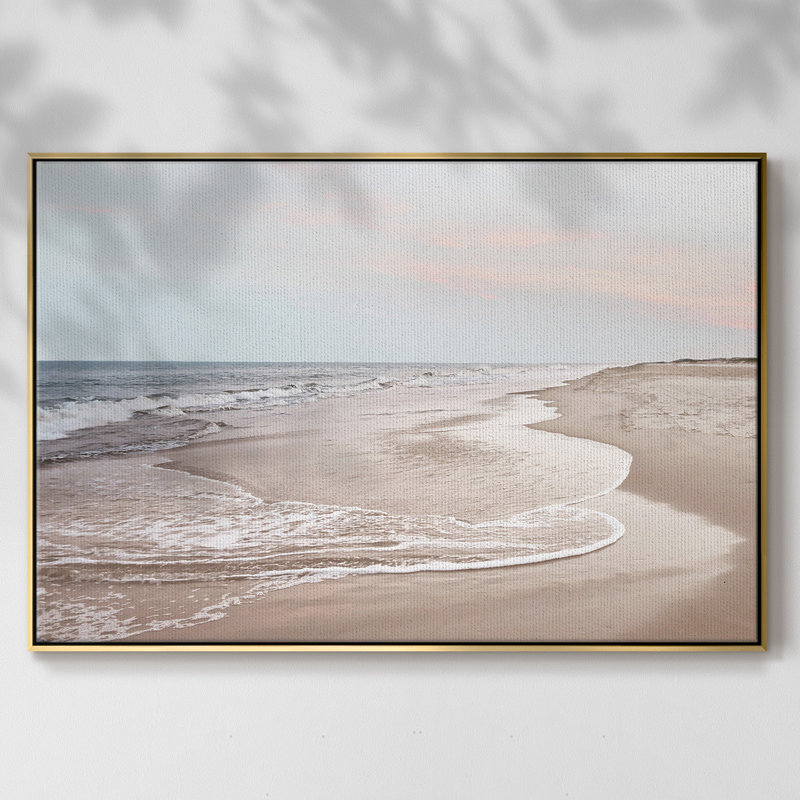 Corolla Soft Shore, reproduction d'art sur toile, H 25 po x l 37 po x P 2 po, Or