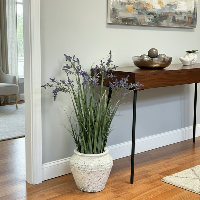 Lavender Drop-In and Stone Pot