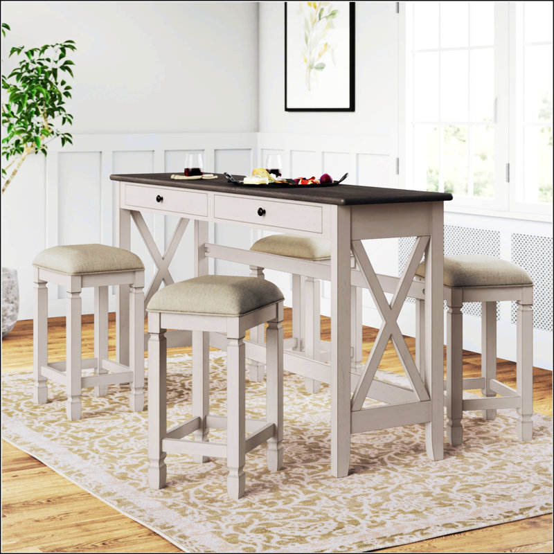 Console Table W/4 Stools,Dining Table Set