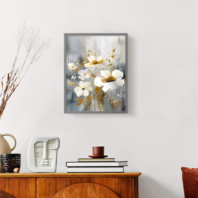 FLORAL Series CDX - reproduction encadrée de qualité supérieure - prête à être accrochée - aucun clou requis