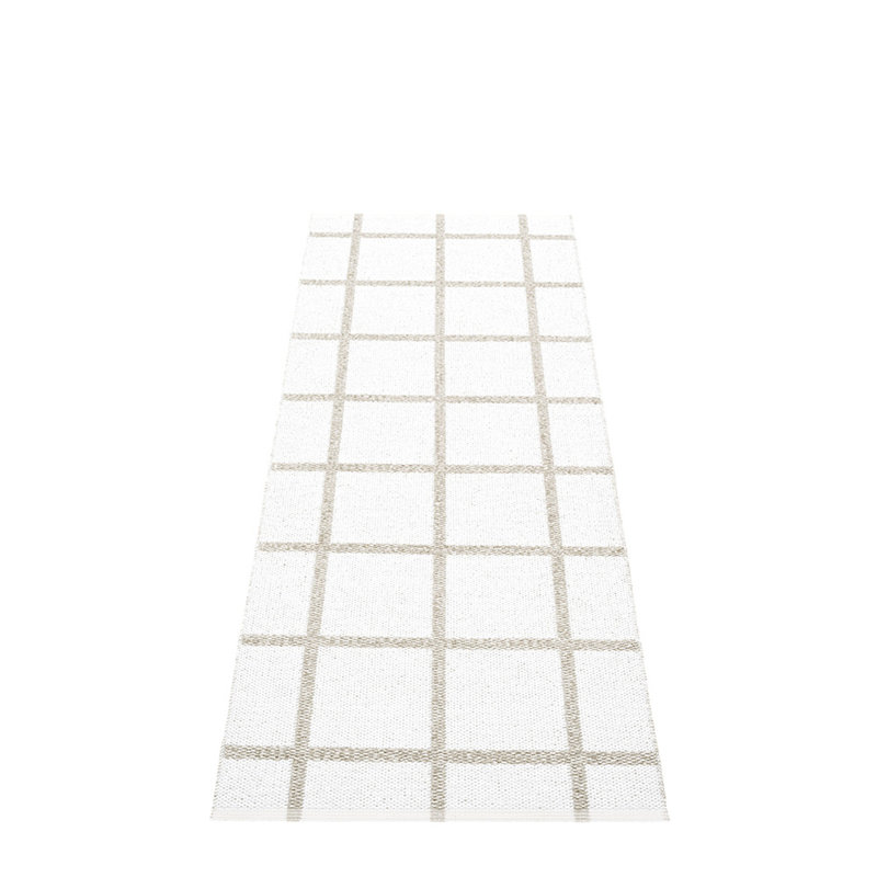 Ada Geometric Area Rug in White/Gray, Runner 2'3" x 7'6"