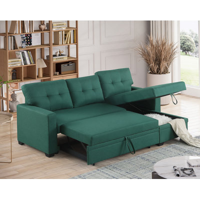 Canapé modulaire convertible rembourré avec méridienne coulissante