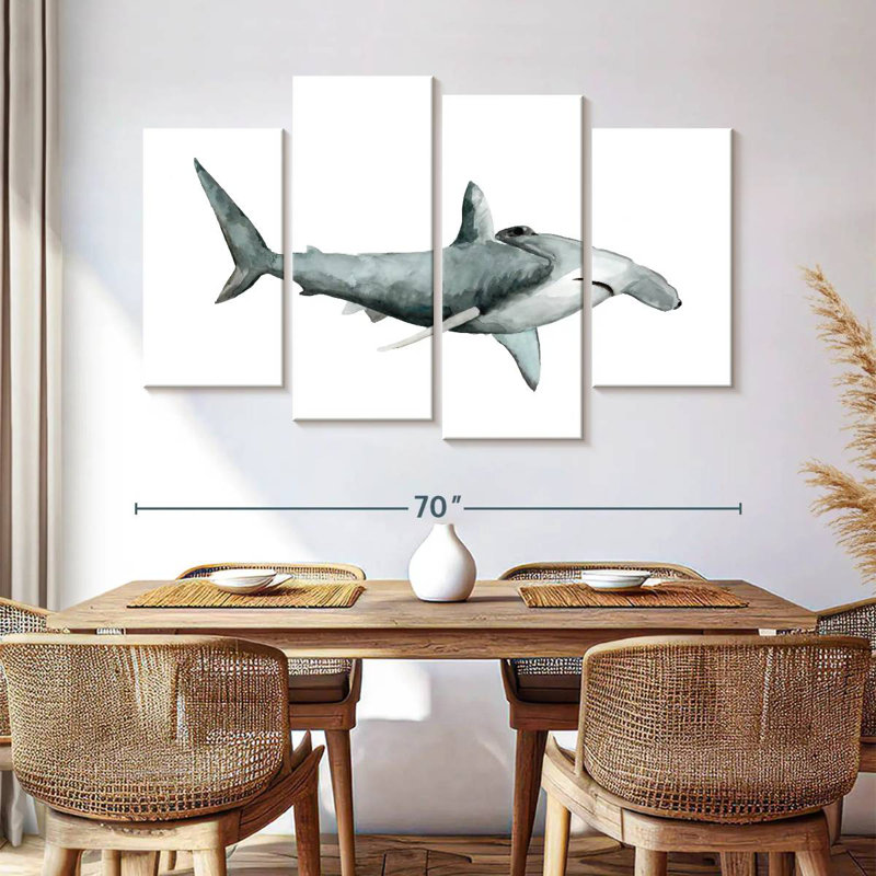 Brampt Sea Life Hammerhead Shark, 42" H x 68" W