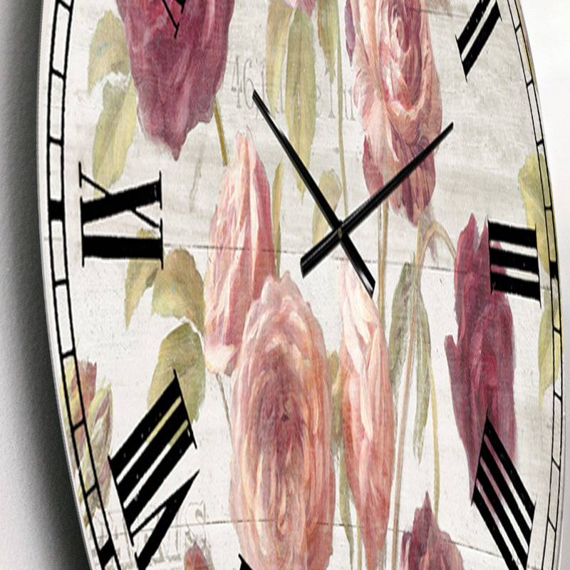 Swigart French Roses I - Horloge murale campagnarde, Petit