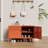 25 Inch Metal Side Cabinet, Double Door TV Stand, Storage Cabinet with Adjustable Shelves-1799605472