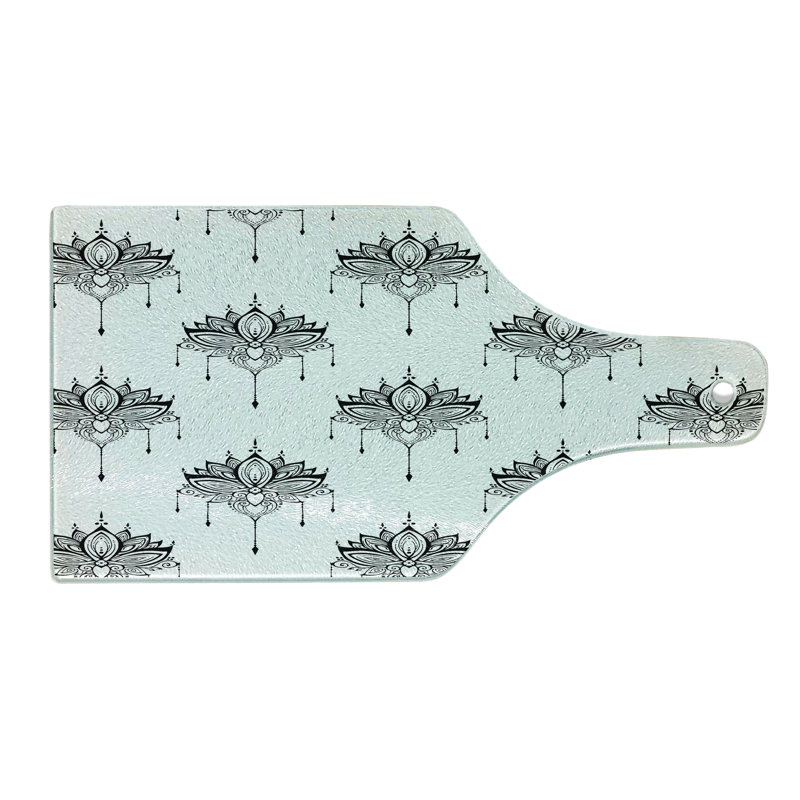 Planche à découper en verre trempé de style bohémien Ambesonne