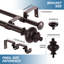 Tringle à rideaux double réglable Platteville-1228944460-1228944457