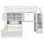 Lit mezzanine avec bureau intégré et escalier-791880854