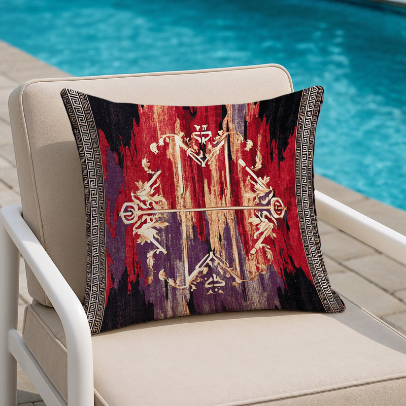 Pythagorean Lines Indoor And Outdoor Throw Pillow, Square 20"