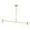 Sean Lavin Ponte 4-light Large Linear Chandelier in Nightshade Black with Nightshade Black shades