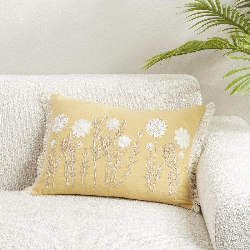Housse de coussin Delicate, Duvet de canard, Jaune