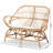 Nancee 44.9'' Rattan Round Arm Loveseat with Reversible Cushions