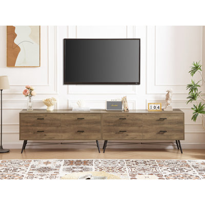 Commode 4 tiroirs, meuble télé 4 tiroirs pour commode, commode pour chambre à coucher, commode pour chambre à coucher, commode pour salon, couloir, l 47,2 po x P 15,7 po x H 23,6 po, noyer rustique