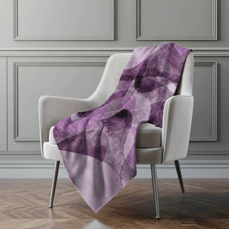 Jeté en sherpa Addison, Abstrait mauve