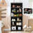 75"6-Tier Farmhouse Bookcase with Adjustable Shelves, Open Display Storage Bookshelf for Home Office, Living Room, Study or Balcony-457048598-457048594