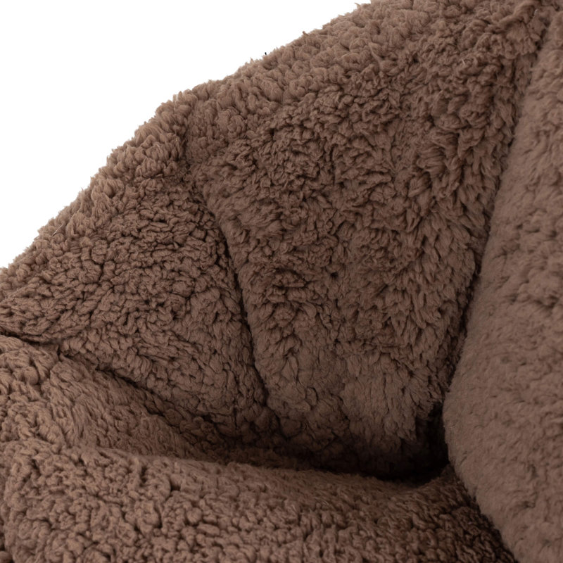 Kids Natalia Fleece Armchair Bean Bag, Brown