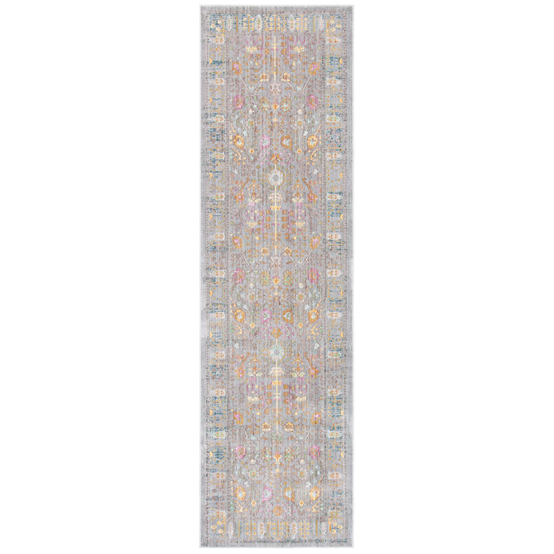 Tapis oriental multicolore Thanh, Tapis de couloir 2 pi 3 po x 6 pi