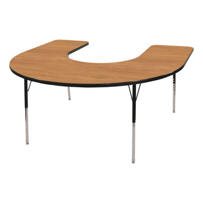 60" x 66" Horseshoe T-Mold Activity Table with Adjustable Legs