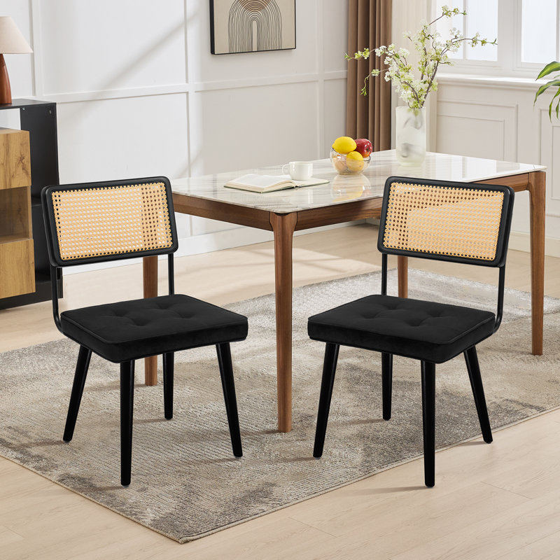 45.97cm H Stacking Side Chair, Black, Black
