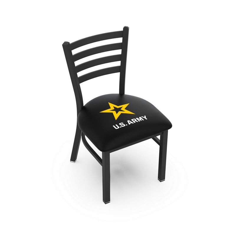 Upholstered Metal Side Chair, U.S. Army