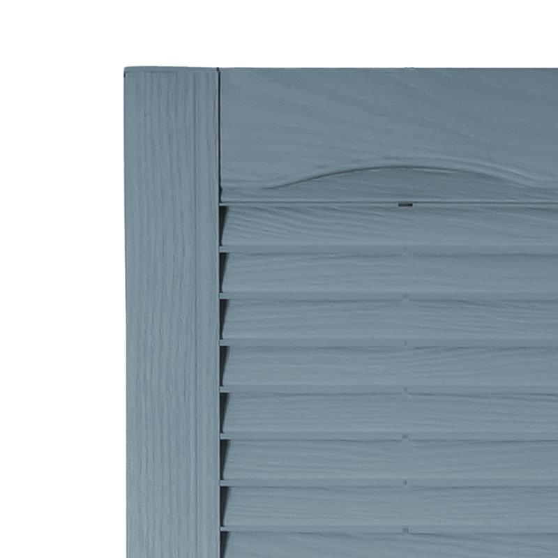 Volet à persiennes sur mesure avec dessus cathédrale, 50", Bleu colonial, 12"