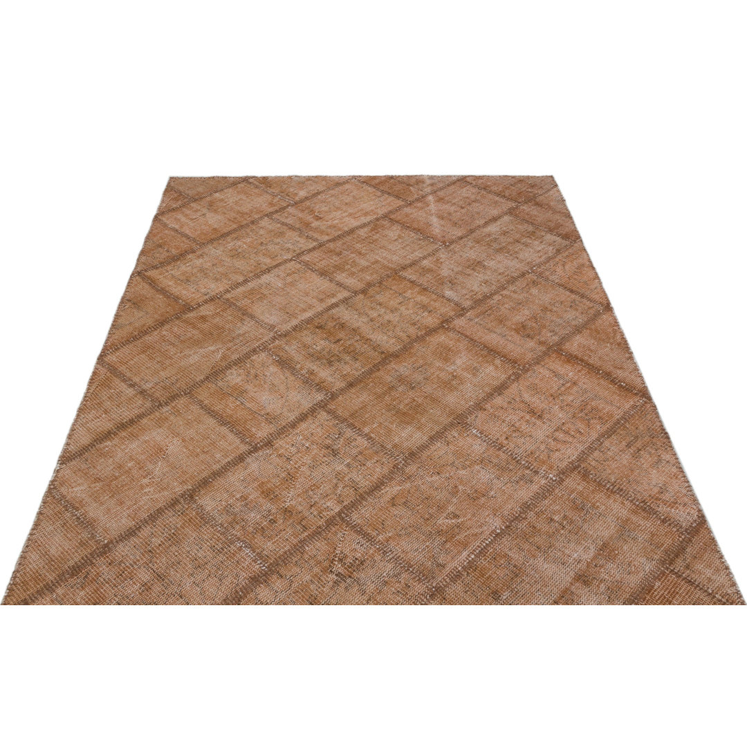 Gorgas Brown Vintage Wool Handmade Area Rug