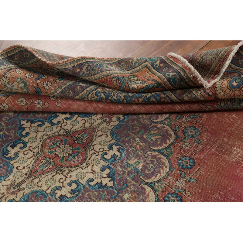Tapis traditionnel géométrique rétro 8 x 11