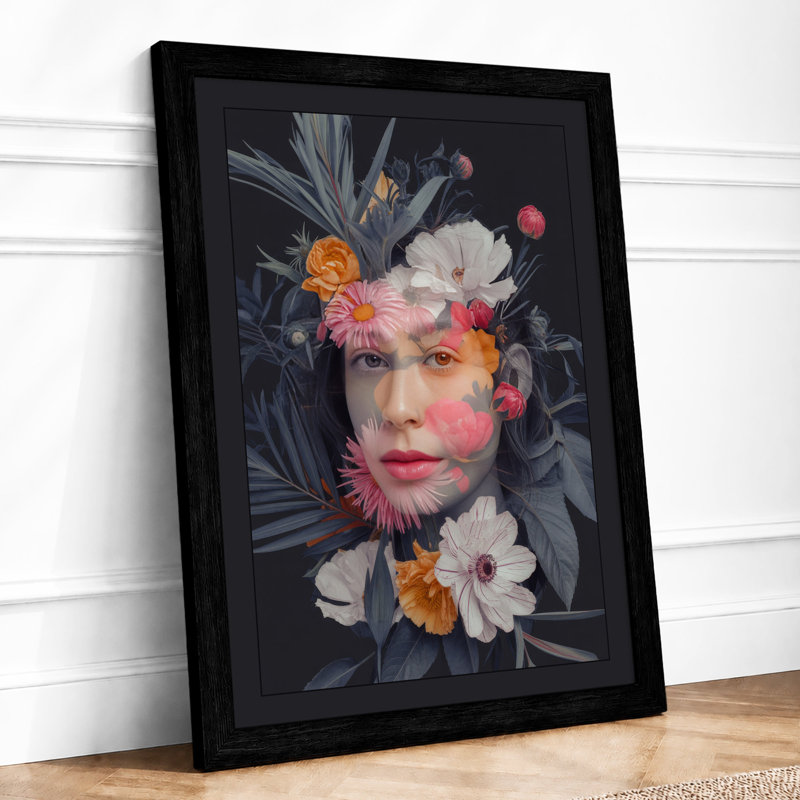 Flora And Face Botanical - Print, A1 - 84.1 x 59.4 cm, Black