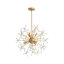 Lustre 6 lumières Dandelion en or mat