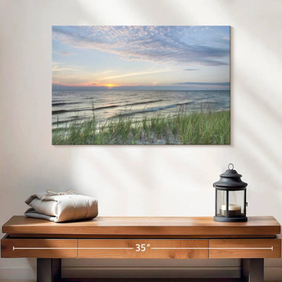 Coucher de soleil sur toile