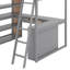 Lit mezzanine double avec tablettes et bureau-648008345