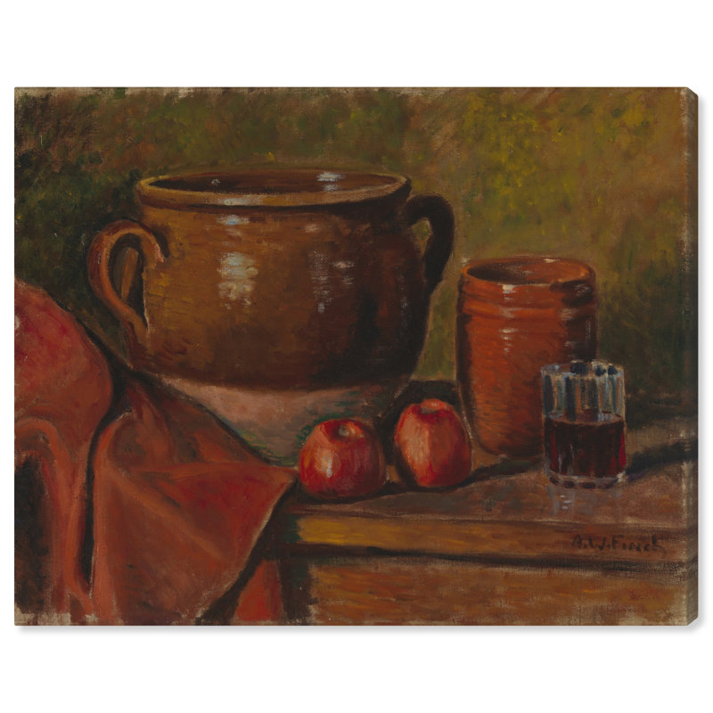 Nature morte 1923, art mural rétro sur toile par Art Remedy, Toile tendue, H 24 po x l 30 po