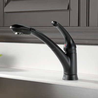 Signature Pull Outs Single Handle Kitchen Faucet with Diamond Seal Technology